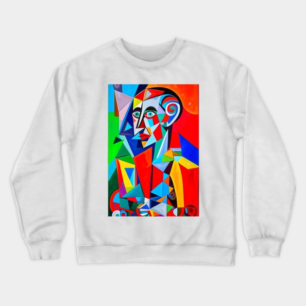 Embrace of the Wilderness: Man and Forest in Harmony Crewneck Sweatshirt by sam 23